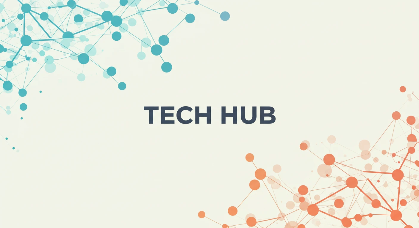TECH HUB（つながりを表すネットワークのイラスト）